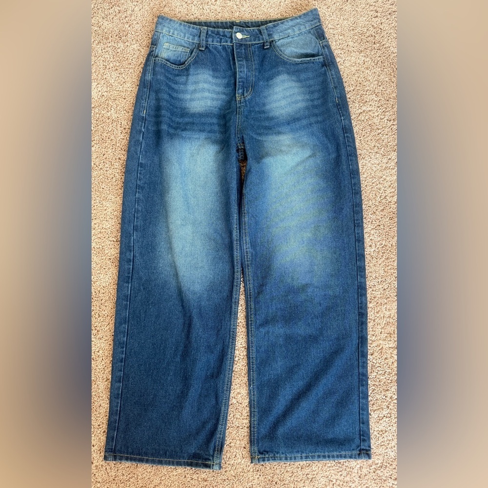 MANFINITI NWOT Dark Blue Wide Leg Jeans